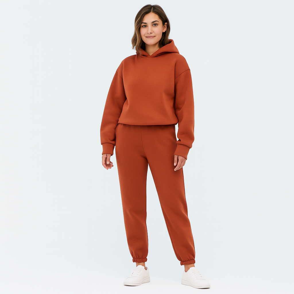Ultimative komfortsæt med hoodie og joggingbukser – Behageligt 2-delt loungewear til kvinder