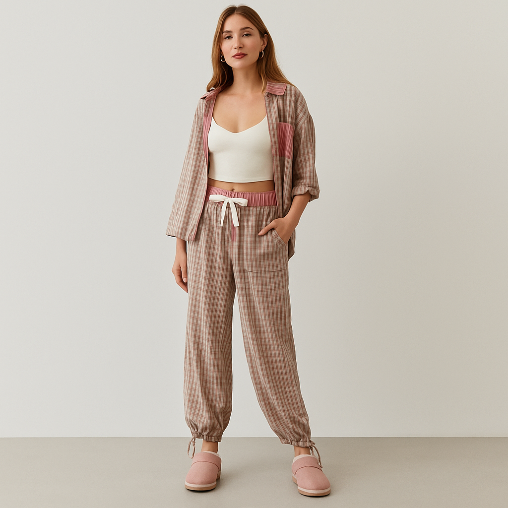 Afslappet pyjamassæt