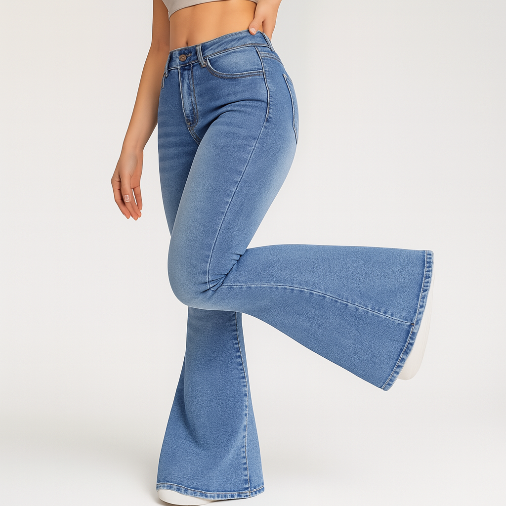 Noa - Dame højtaljede svajeans - Skinny fit, ensfarvet, ekstra lang