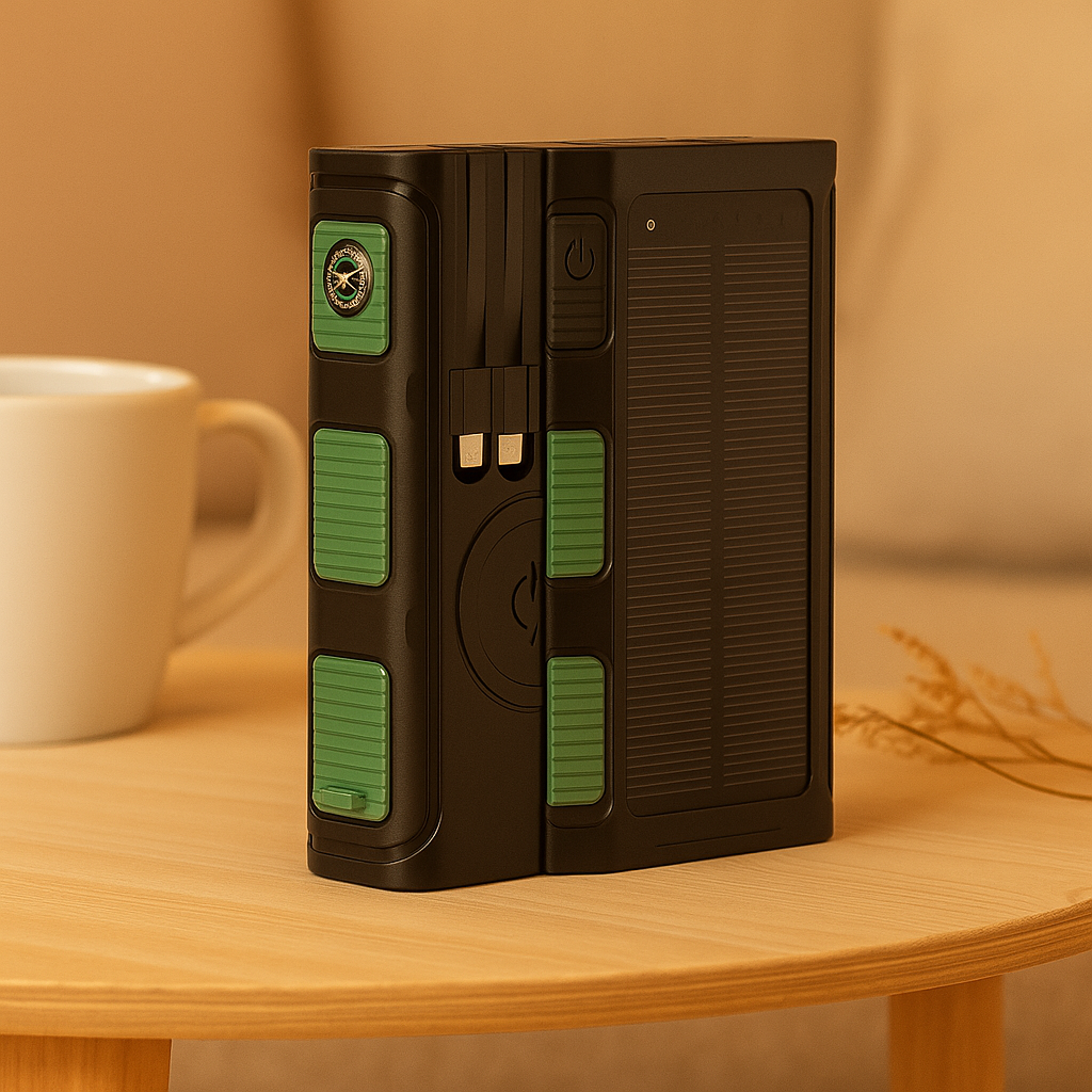 SunCore – Soldrevet bærbar powerbank med multiport-udgang
