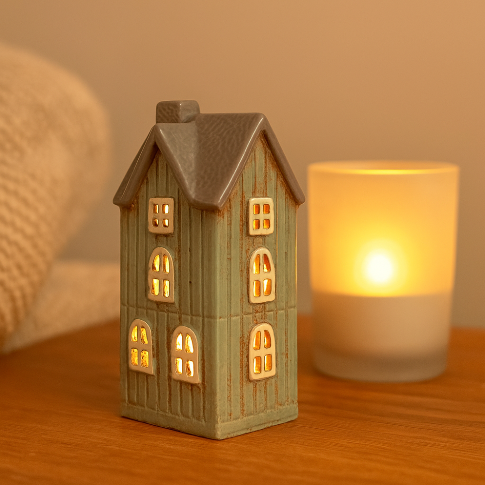 CozyHaus - Mini Hous lysestage til fyrfadslys og lysestager