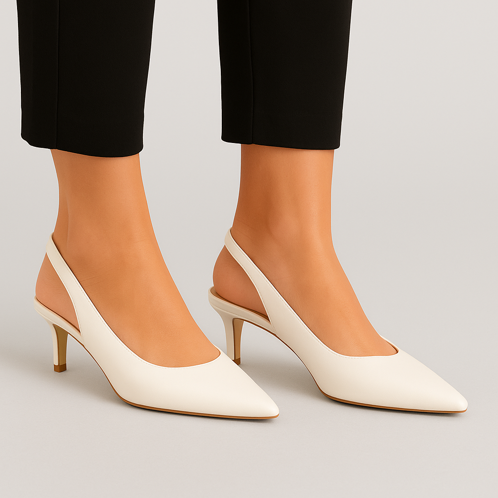 Lisbeth - Elegante spidse stiletter med delikat blonde