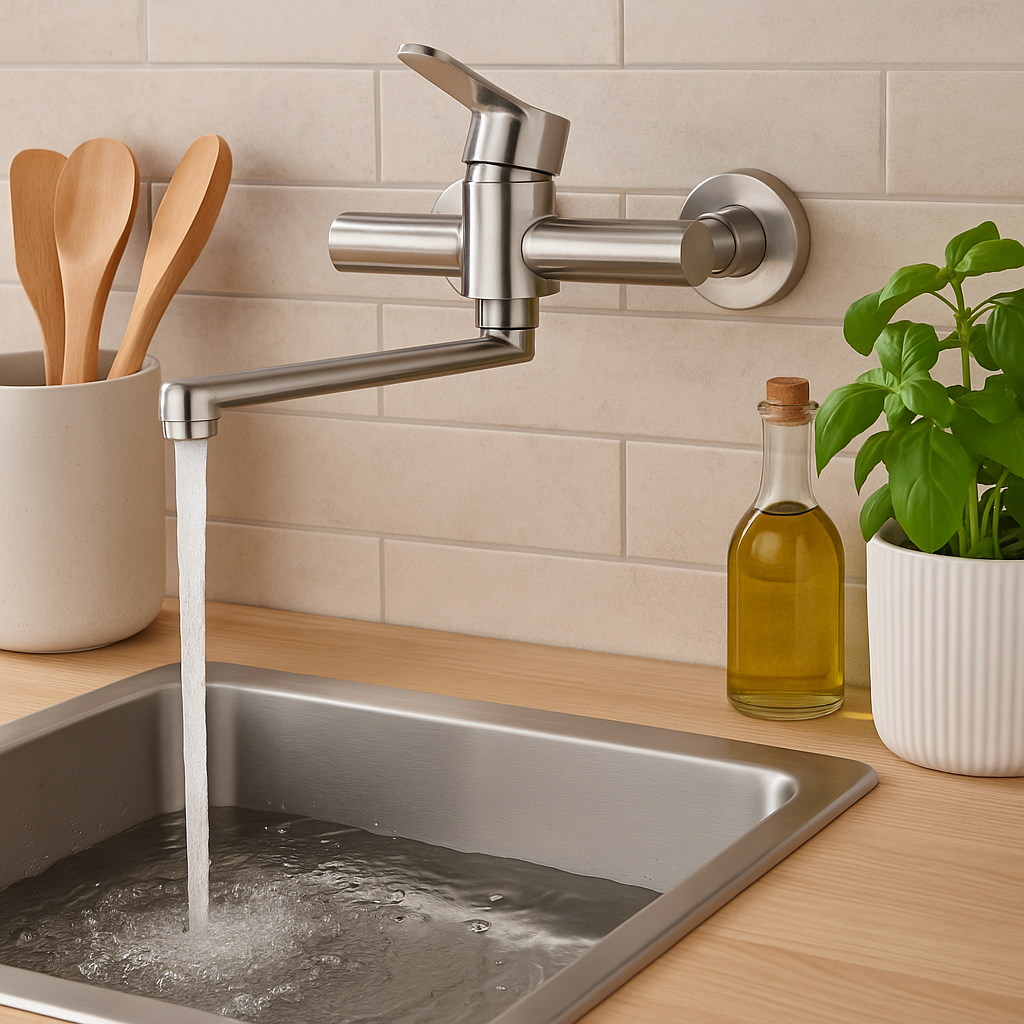 AquaVero – Moderne køkkenarmatur med elegant design og drejelig tud