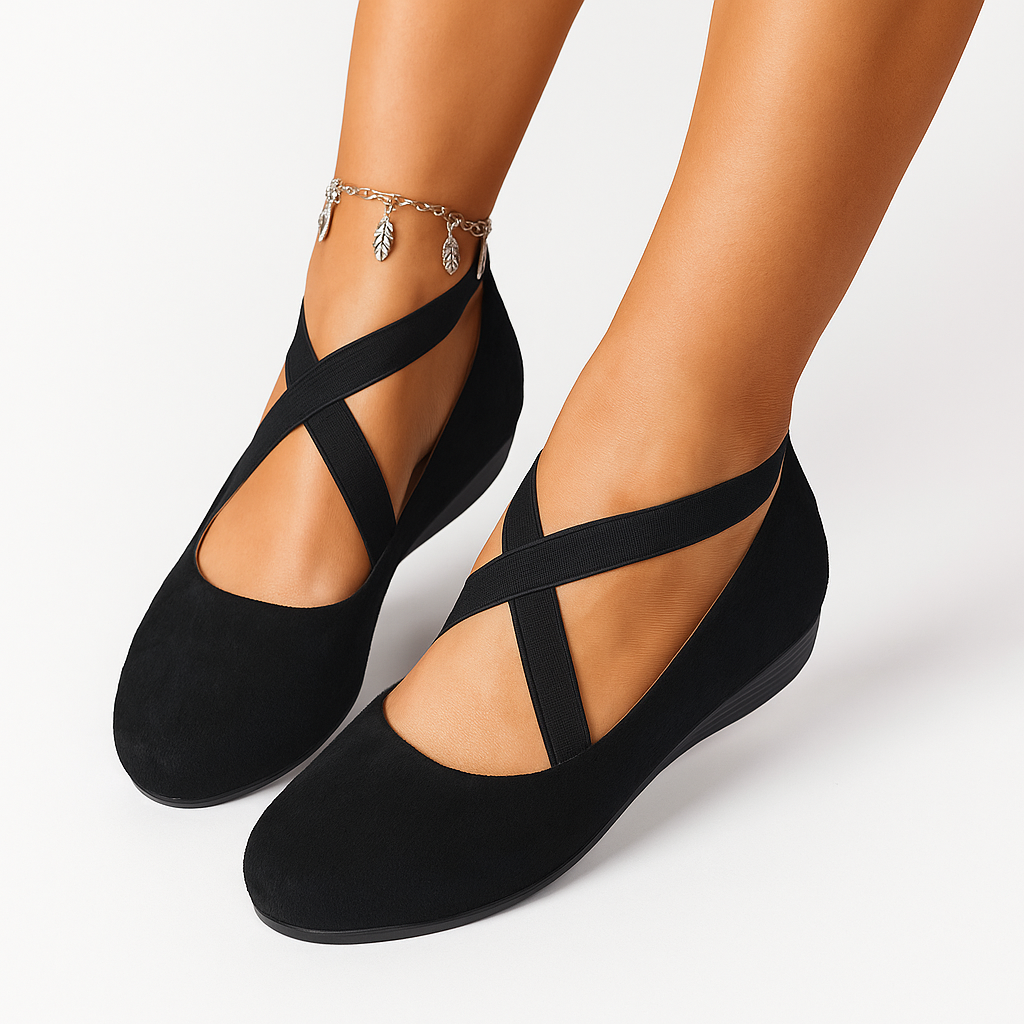 Melody – Elegante Ballerina Flats med Krydsremme