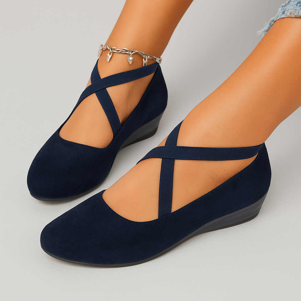 Melody – Elegante Ballerina Flats med Krydsremme