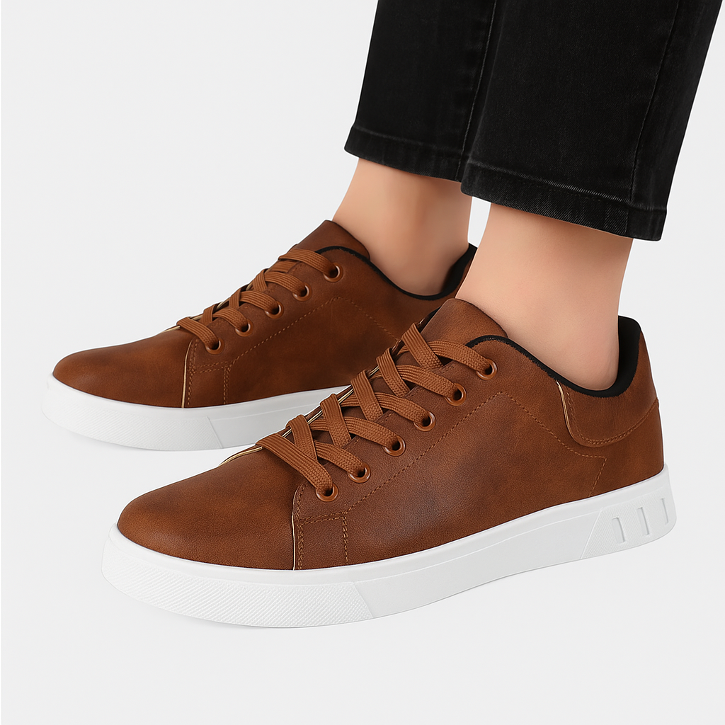 Bruno – Klassiske Herresneakers med Snørebånd og Hvid Sål