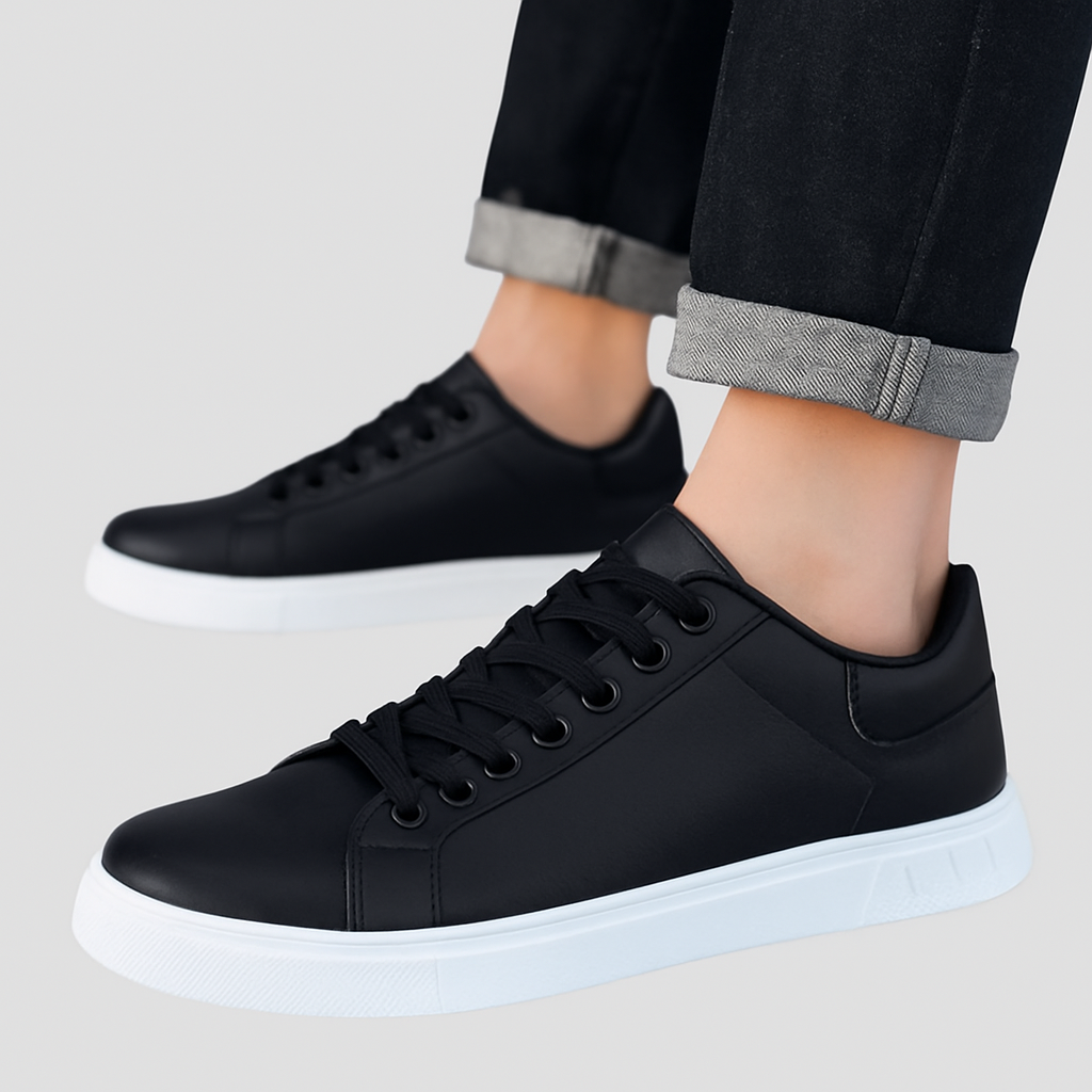 Bruno – Klassiske Herresneakers med Snørebånd og Hvid Sål