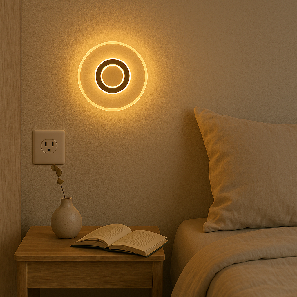 LumaSense – Genopladeligt LED-natlys med Dobbelt Sensor og Blid Belysning