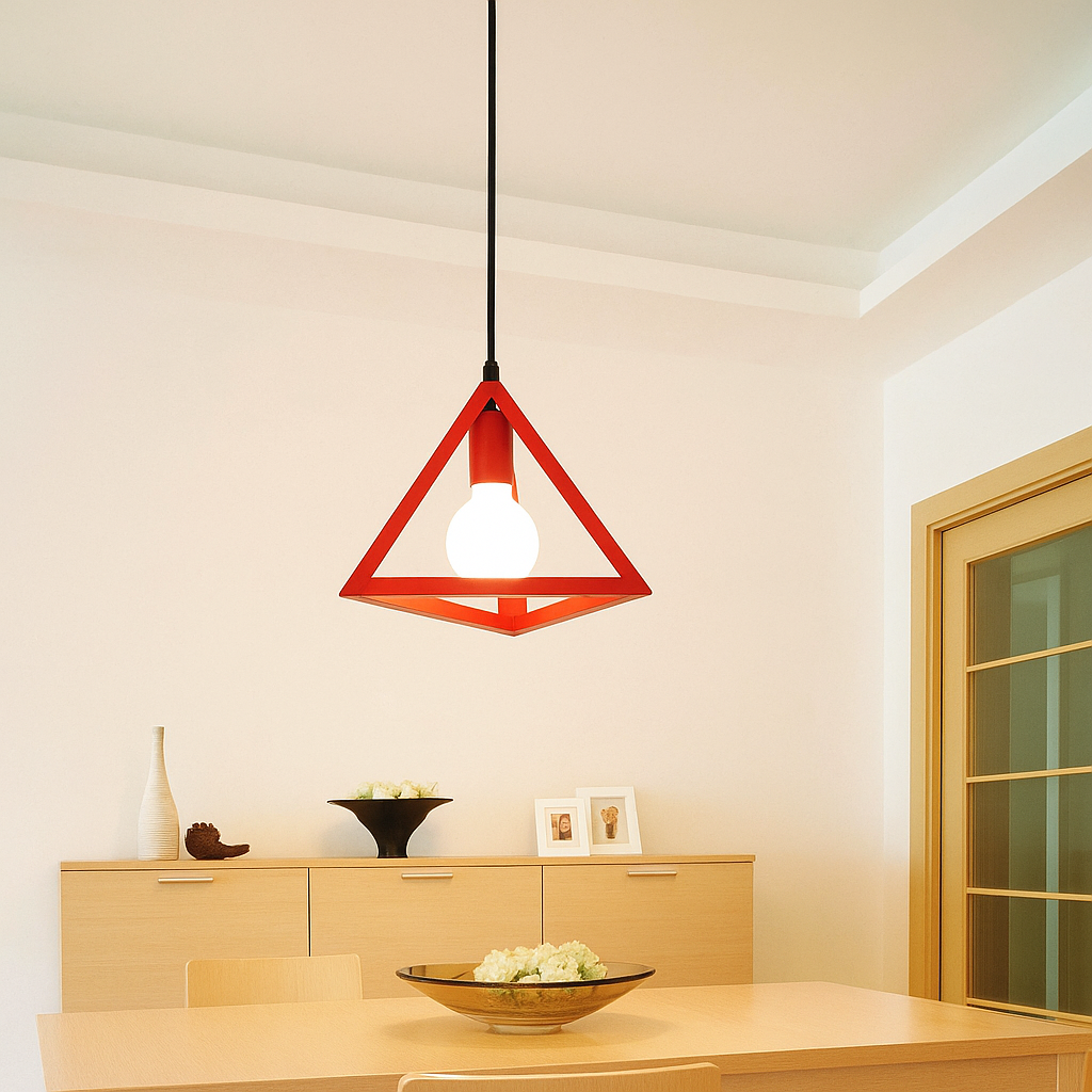 Lumo – Geometrisk Trekantet Loftslampe i Moderne Design