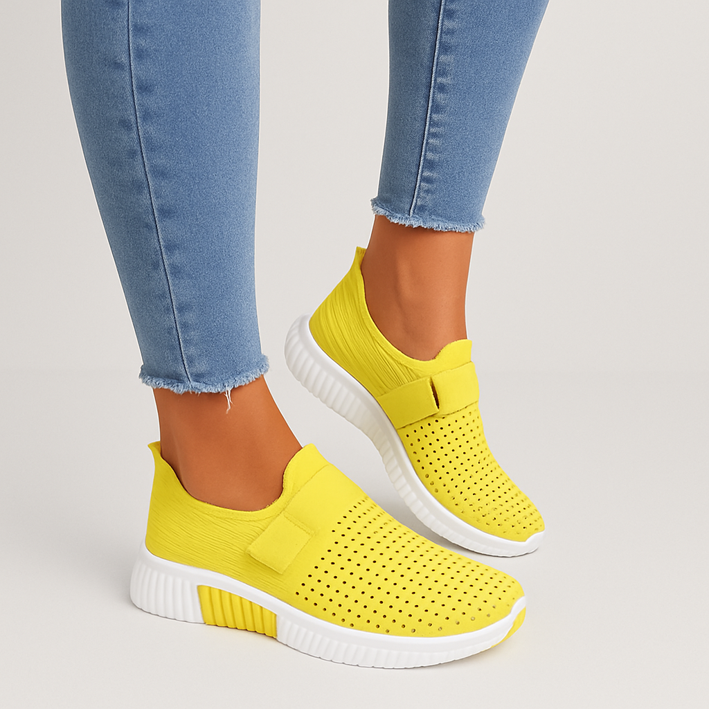 Lelia – Komfortable Slip-On Sneakers med Justerbar Rem