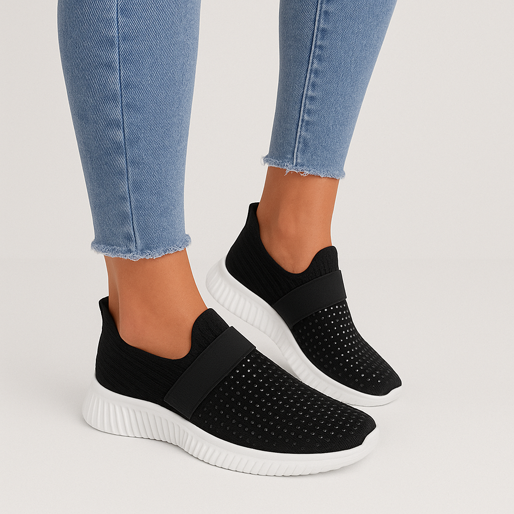 Lelia – Komfortable Slip-On Sneakers med Justerbar Rem