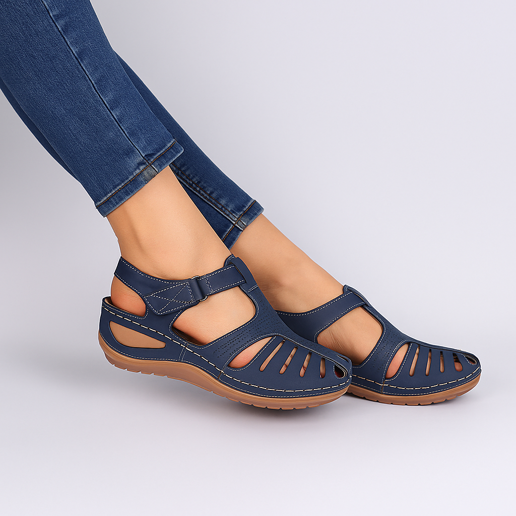 Marissa – Stilfulde Kilesandaler med Ankelrem