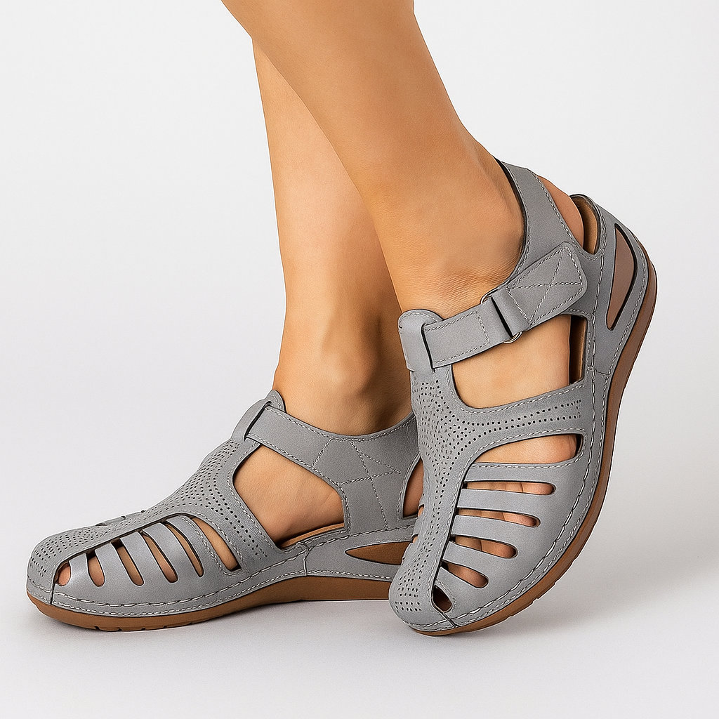 Marissa – Stilfulde Kilesandaler med Ankelrem