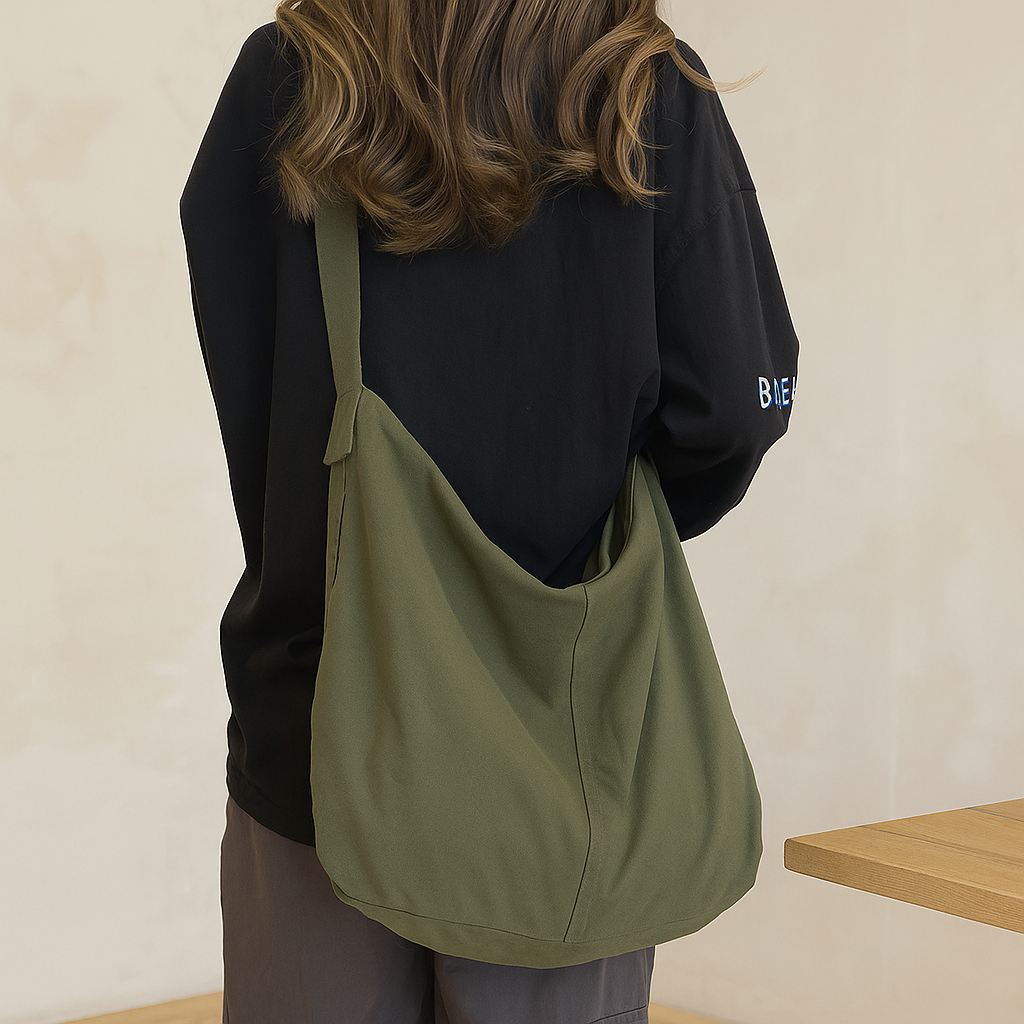 Modra – Stor Slouchy Skuldertaske i Lærred
