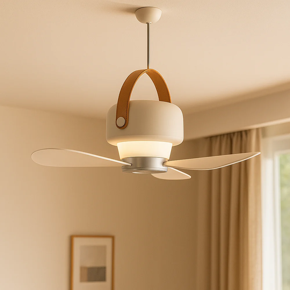 BreezeFlow - Genopladelig loftsventilator med fjernbetjening