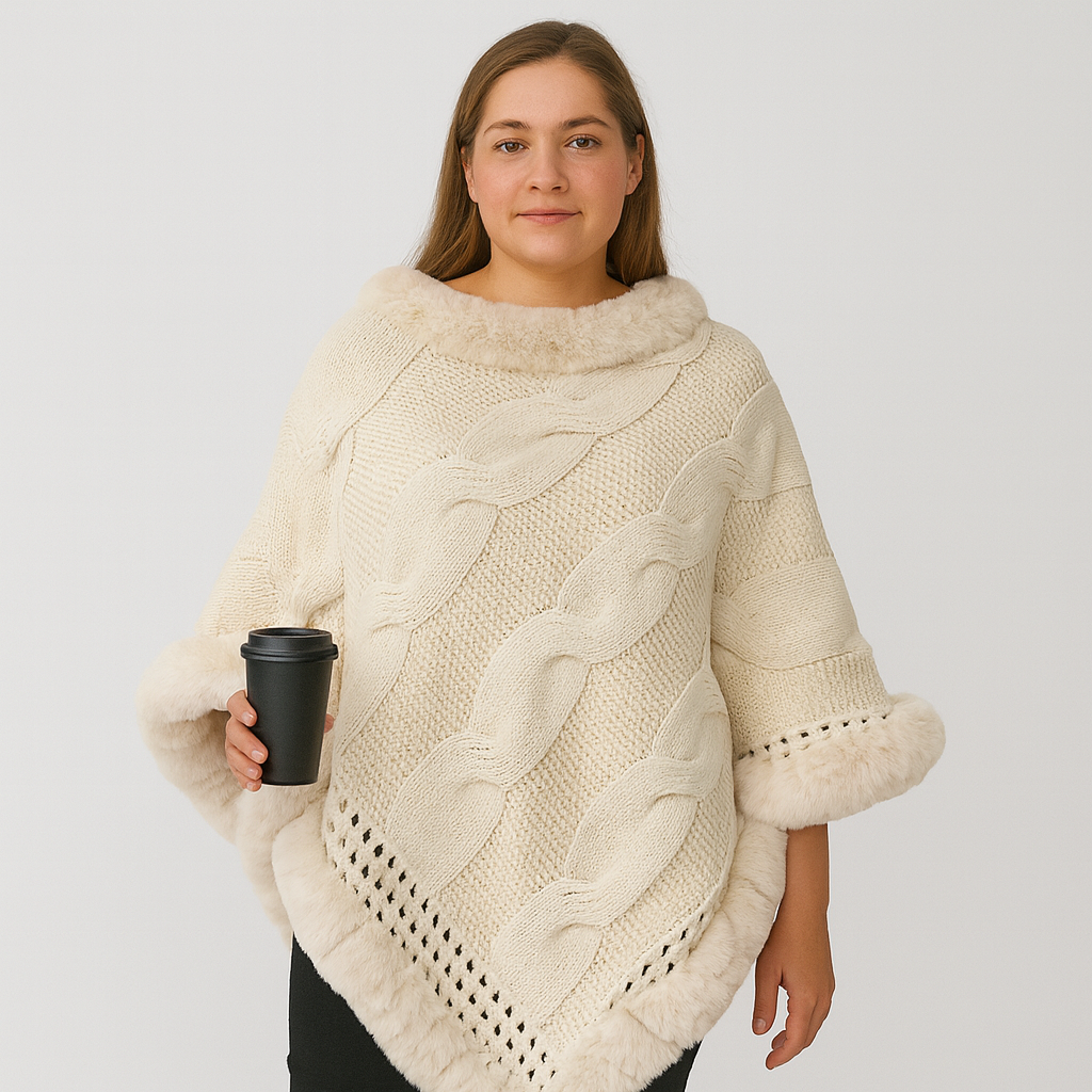 Clarissa | Cape-struik med flettet design og pelsbesætning