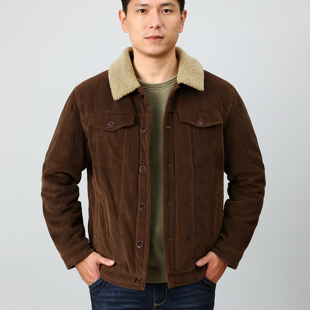 Corduroy Herrejakke med moderne pasform til herrer | Daan