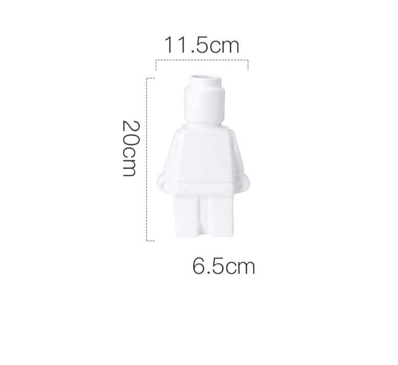 UniqueDisplay - Spættet Robot blomstervase Figur