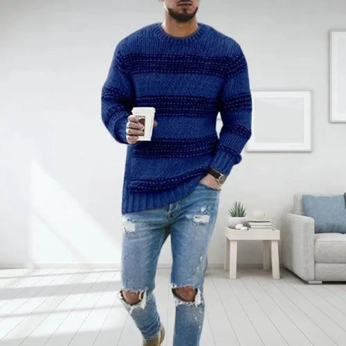 James - Casual Stribet striktrøje til mænd