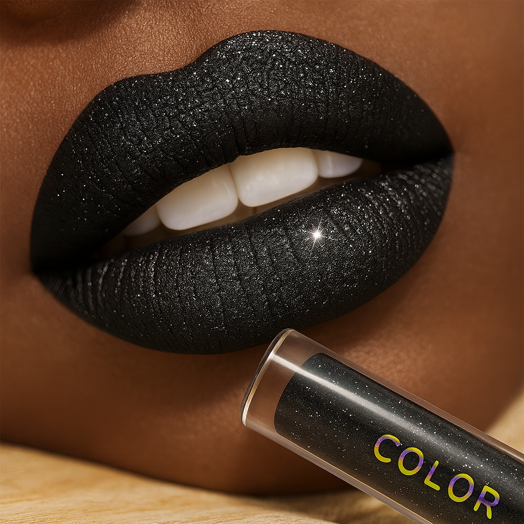 DarkGlam Lipgloss – Sort glanslipgloss, langvarig og ikke-klæbrig