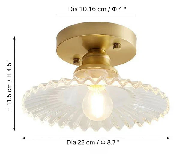 FloraGlow - Ribbed Petal loftslampe