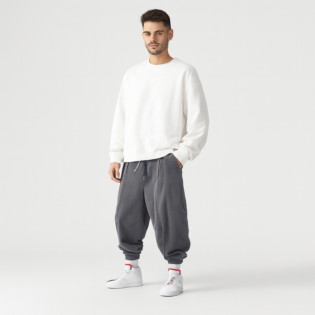 Eldan | afslappet kordfløjlsbukser med snøre