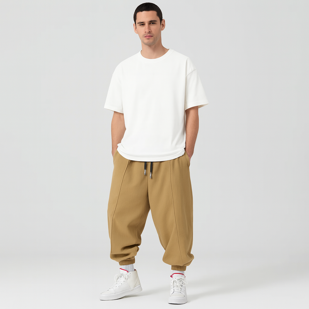 Eldan | afslappet kordfløjlsbukser med snøre