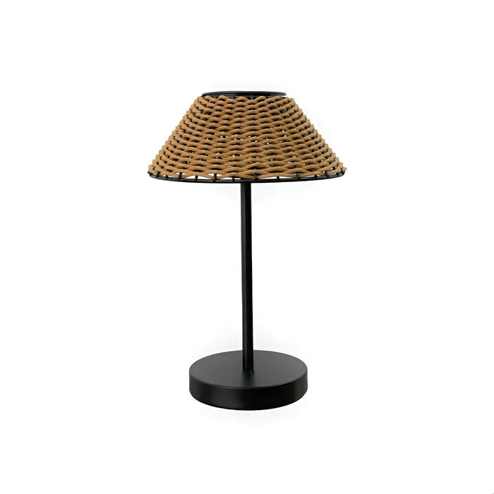 Solcelledrevet vævet bordlampe