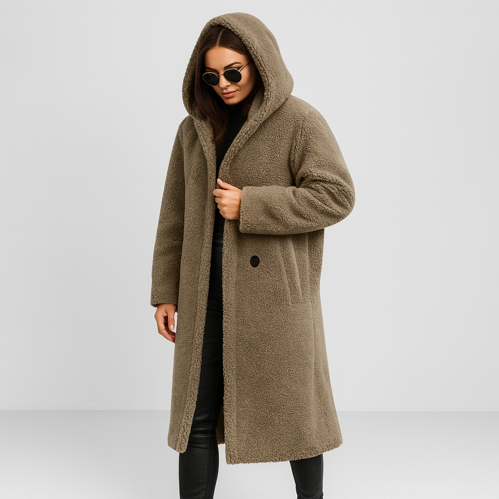 Georgina | Lang vinterjakke med hætte