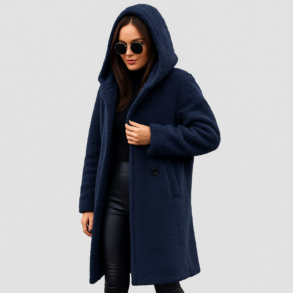 Georgina | Lang vinterjakke med hætte