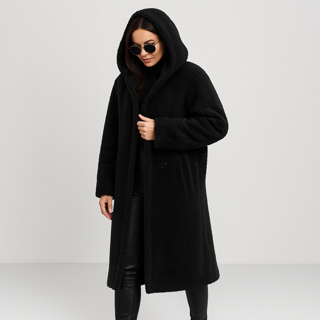 Georgina | Lang vinterjakke med hætte