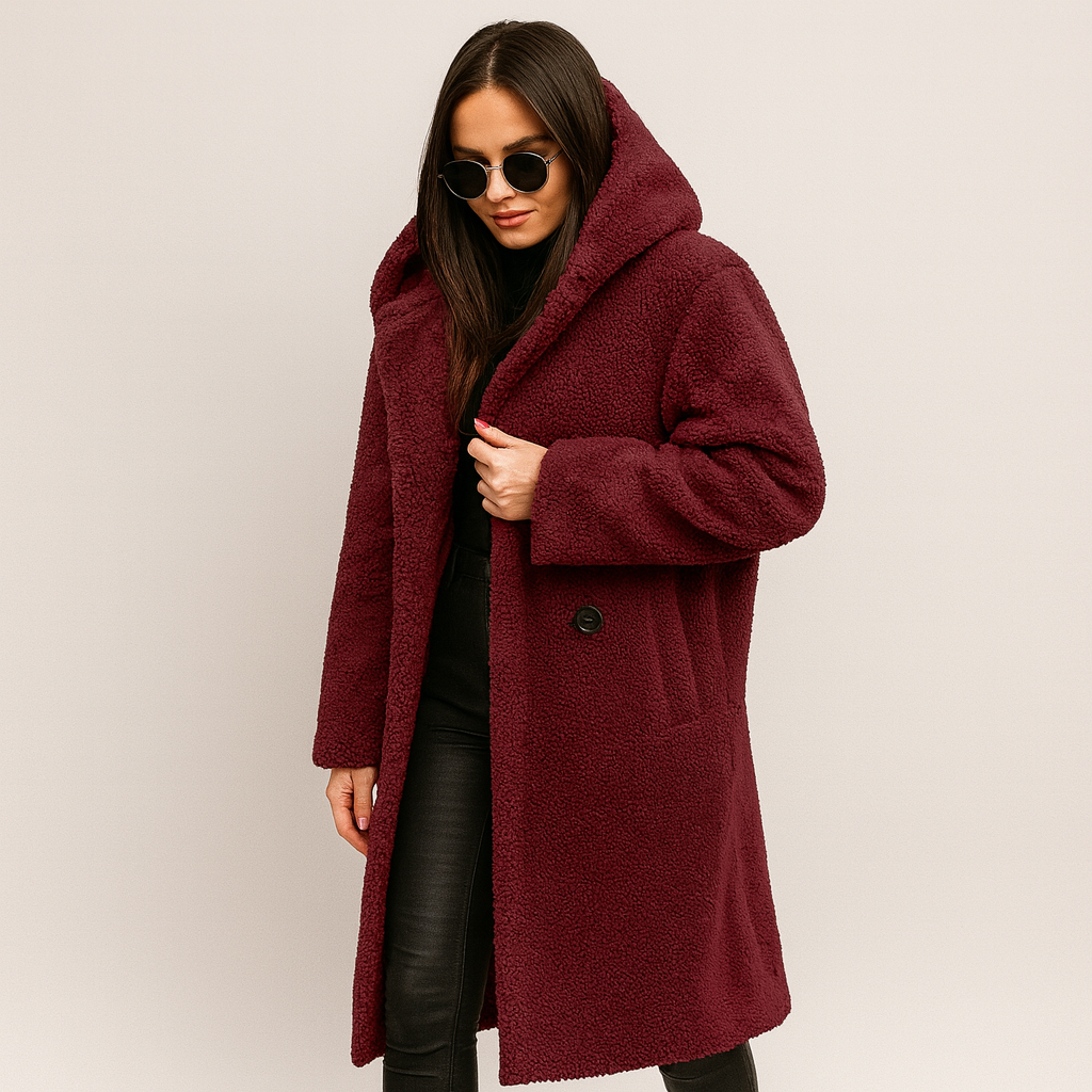 Georgina | Lang vinterjakke med hætte