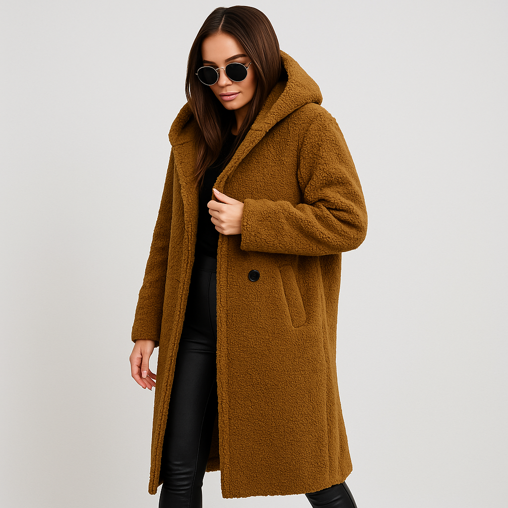 Georgina | Lang vinterjakke med hætte