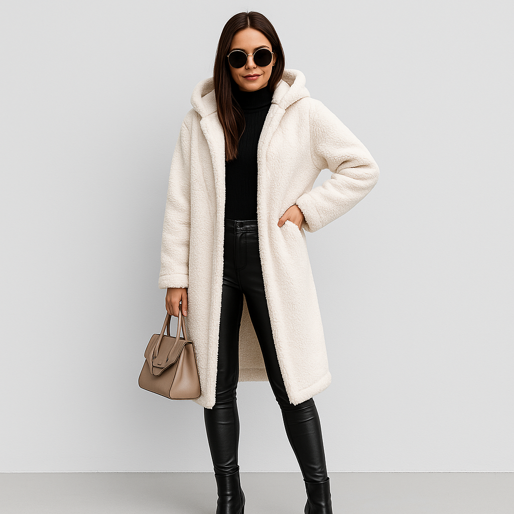 Georgina | Lang vinterjakke med hætte