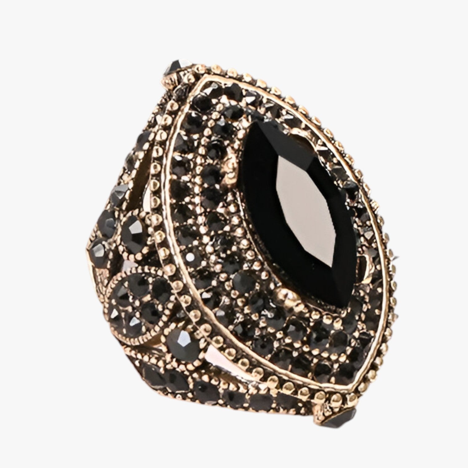 Isabella - Bohemsk vintagering med dristigt mørkt centreret design