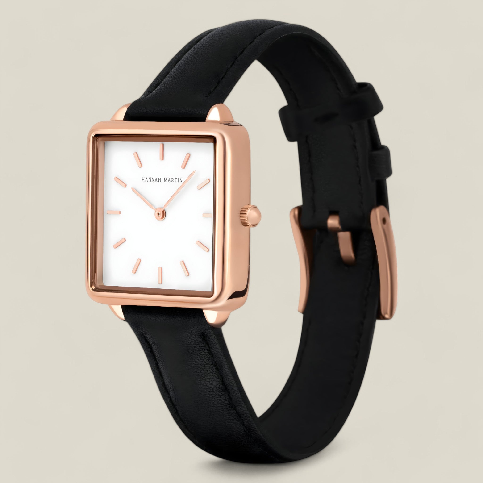 Isabella Rose Gold Square Watch – Elegant design med tidløs tiltrækning