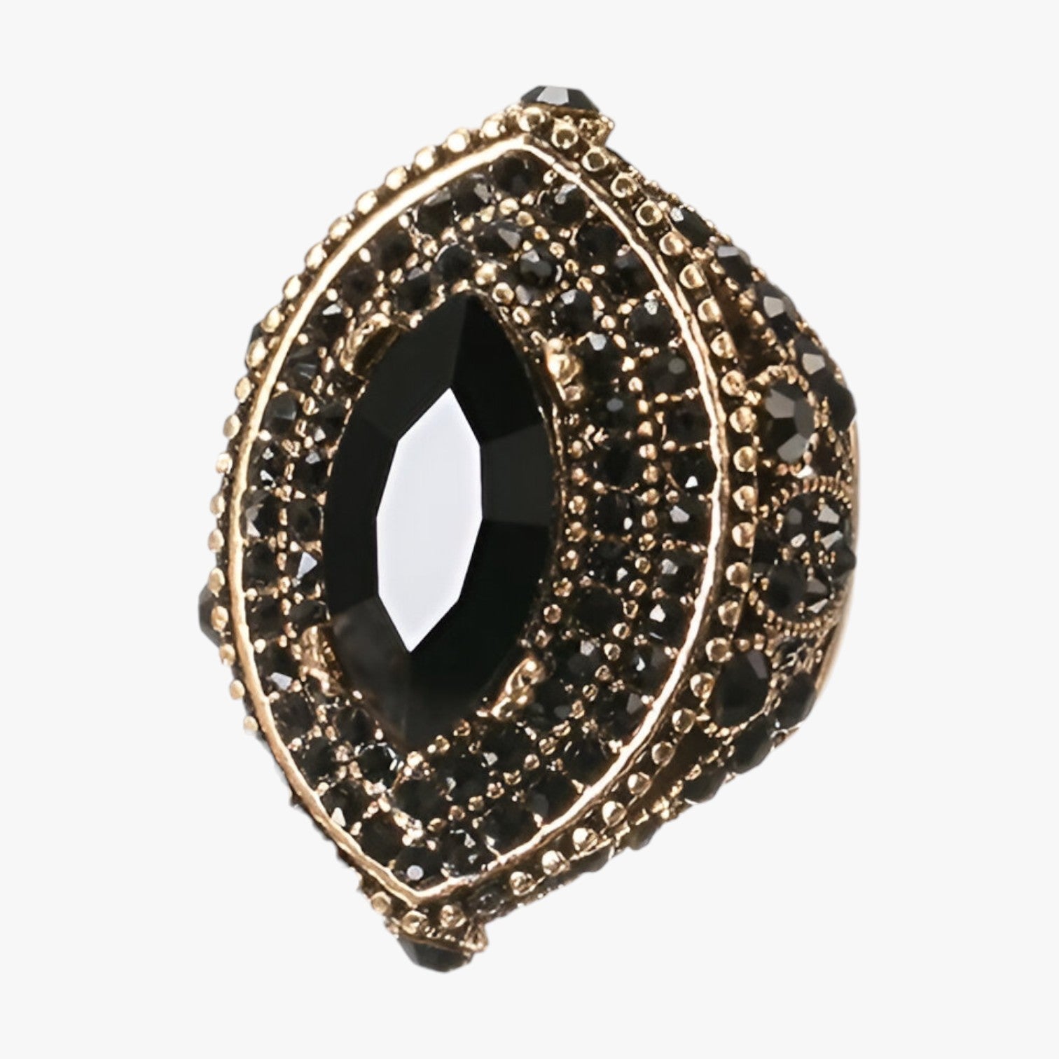 Isabella - Bohemsk vintagering med dristigt mørkt centreret design