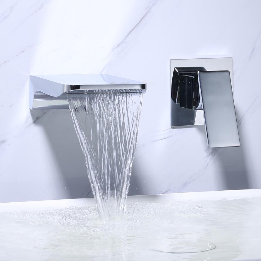 AquaFlow Moderne Vægmonteret Vandhane – Stilrent Design & Praktisk Funktionalitet