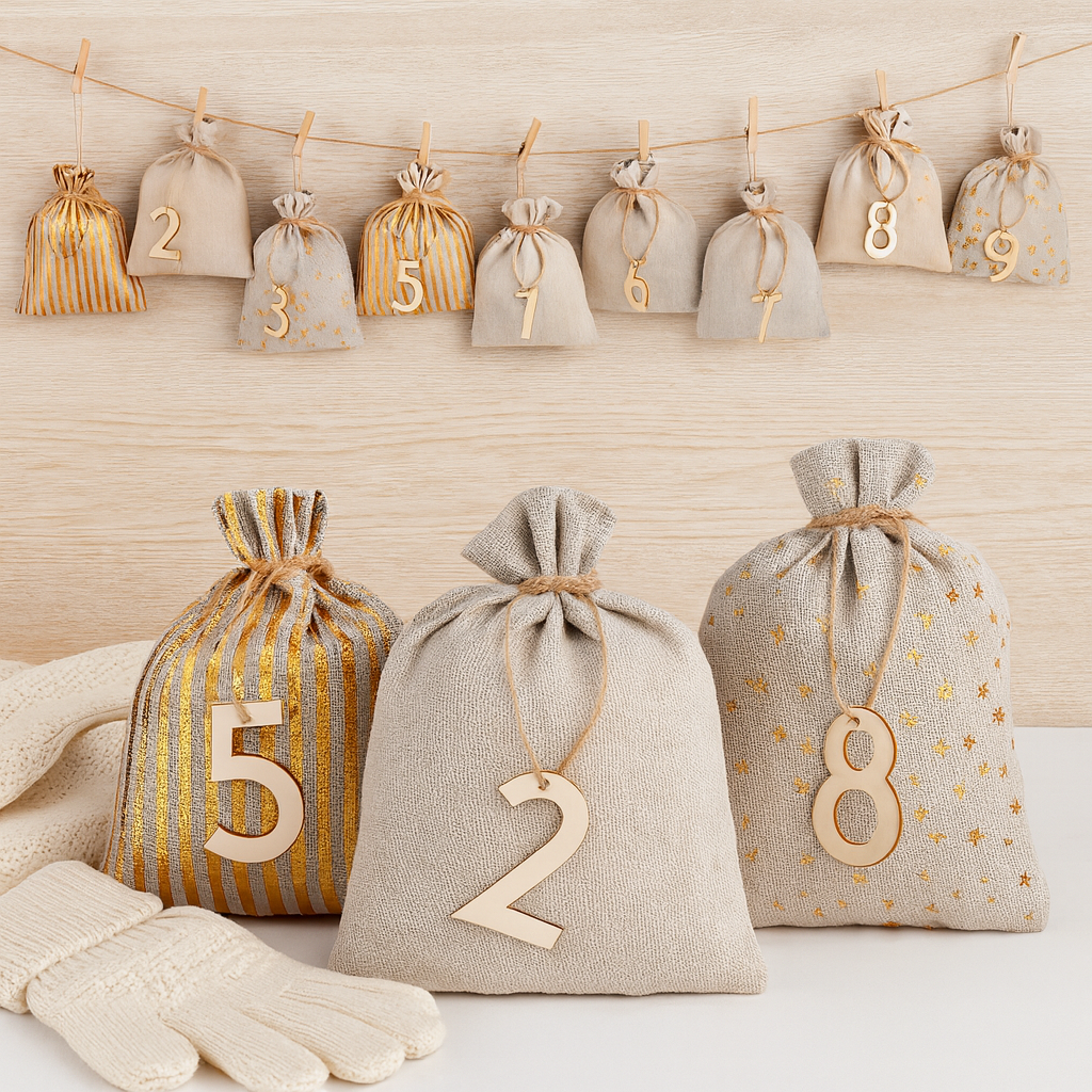 HollyHaven | Jule-Adventskalender-Meaning fra jutesække