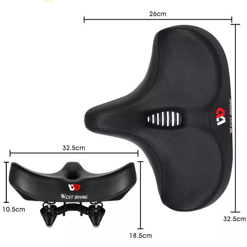 RideEase - Ergonomisk komfortcykelsadel - ekstra bred og åndbar