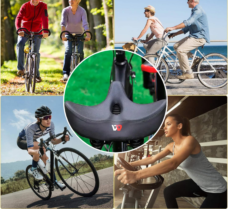 RideEase - Ergonomisk komfortcykelsadel - ekstra bred og åndbar