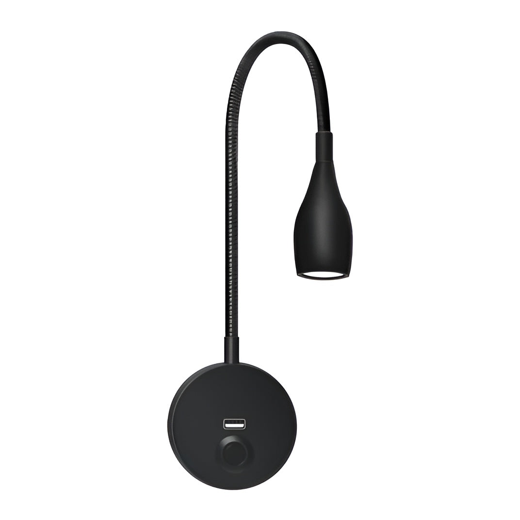 GlowShift-væglampe med USB-oplader - justerbar stemningsbelysning