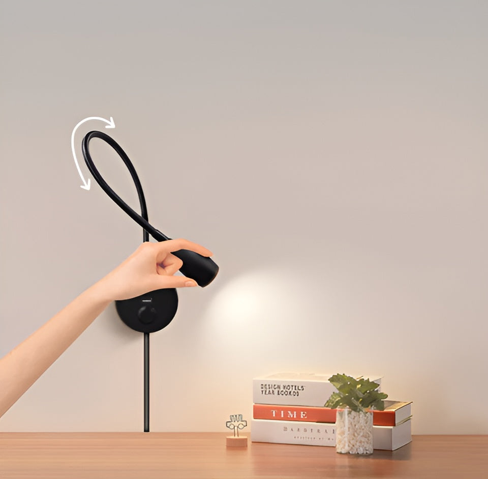 GlowShift-væglampe med USB-oplader - justerbar stemningsbelysning