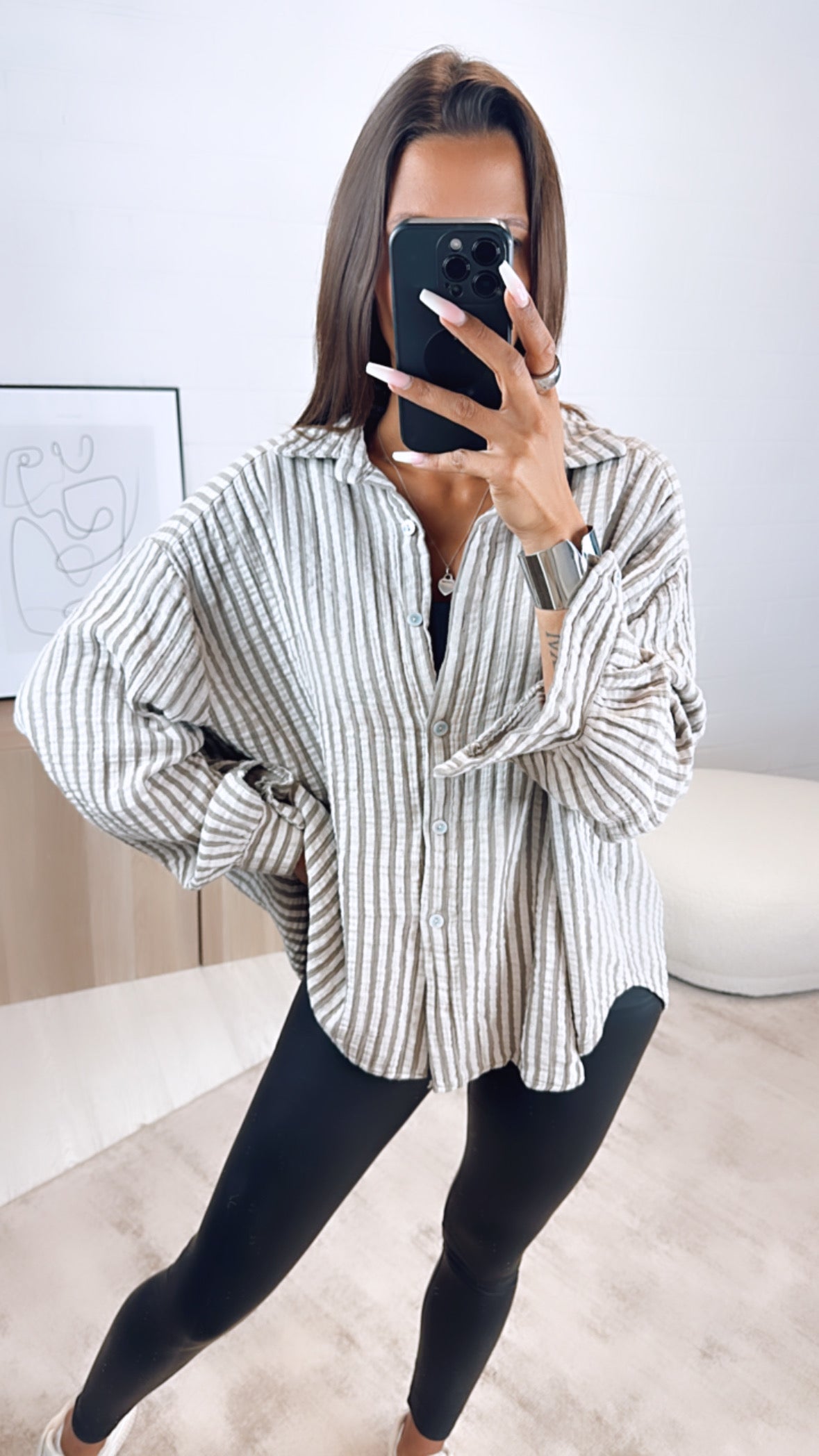 Camilla - Oversize stribet bluse