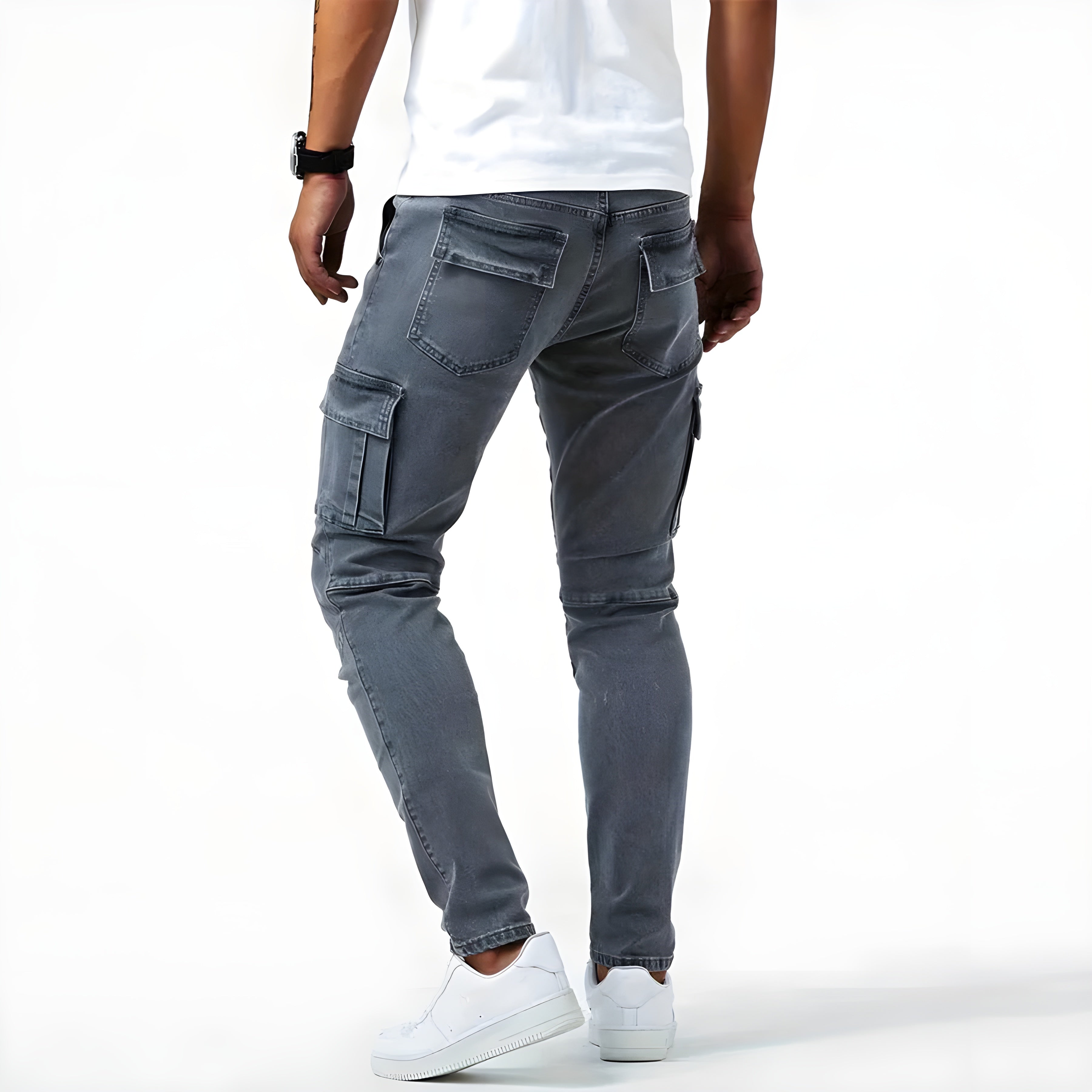 Samuel | Cargo-bukser i stretchdenim