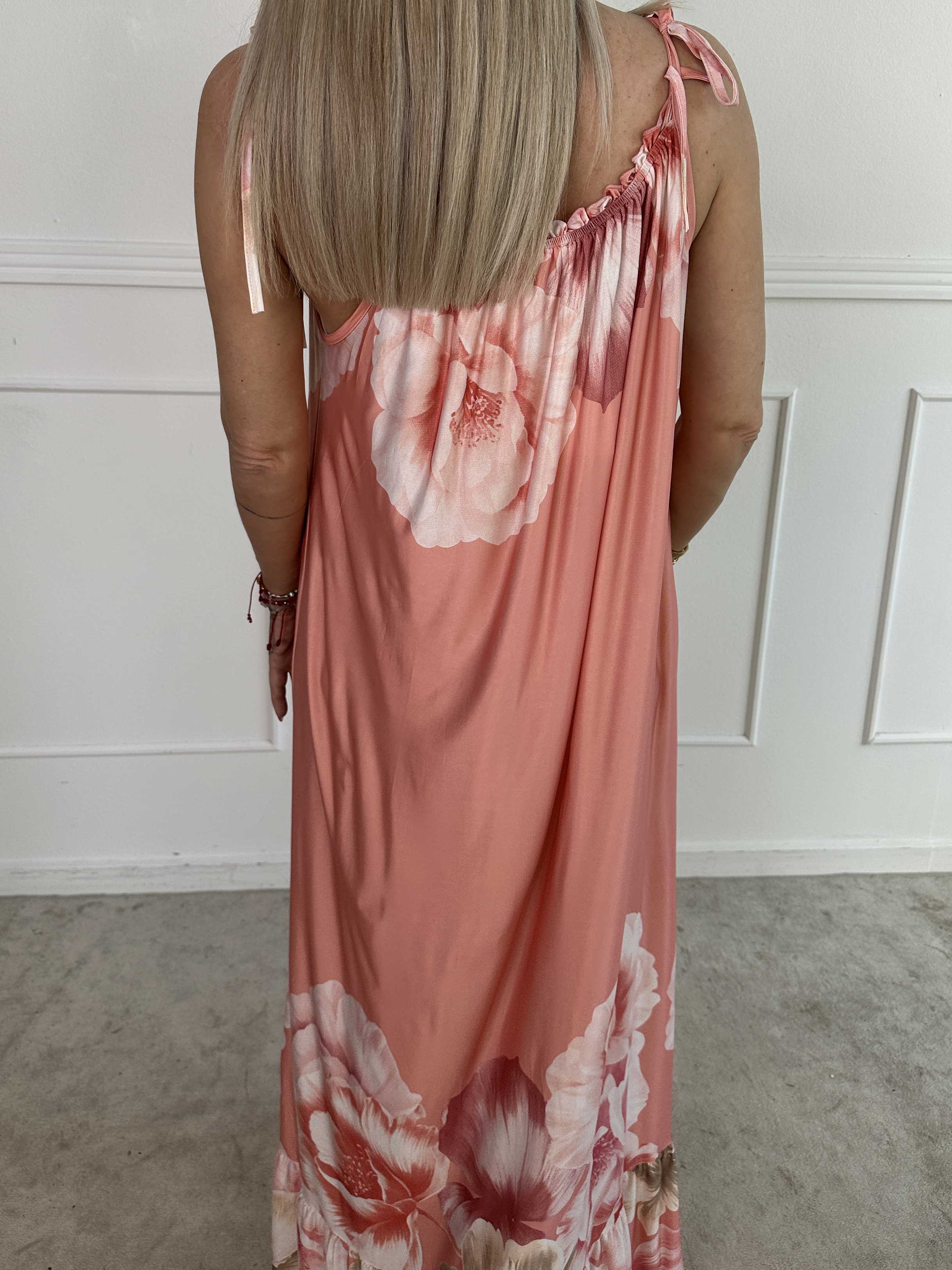 Alba – Let Sommerkjole med Elastiske Stropper og Blomsterprint