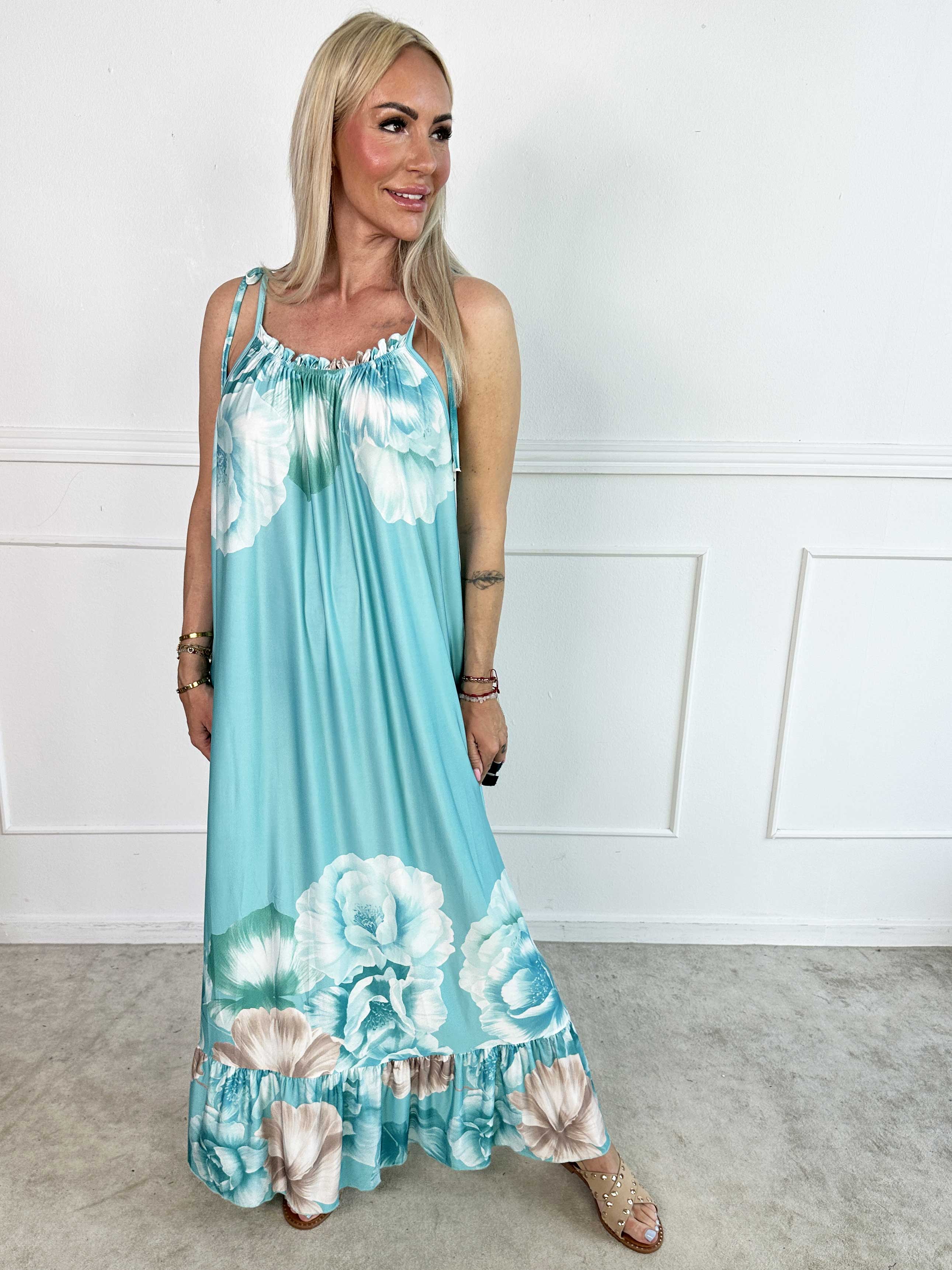Alba – Let Sommerkjole med Elastiske Stropper og Blomsterprint