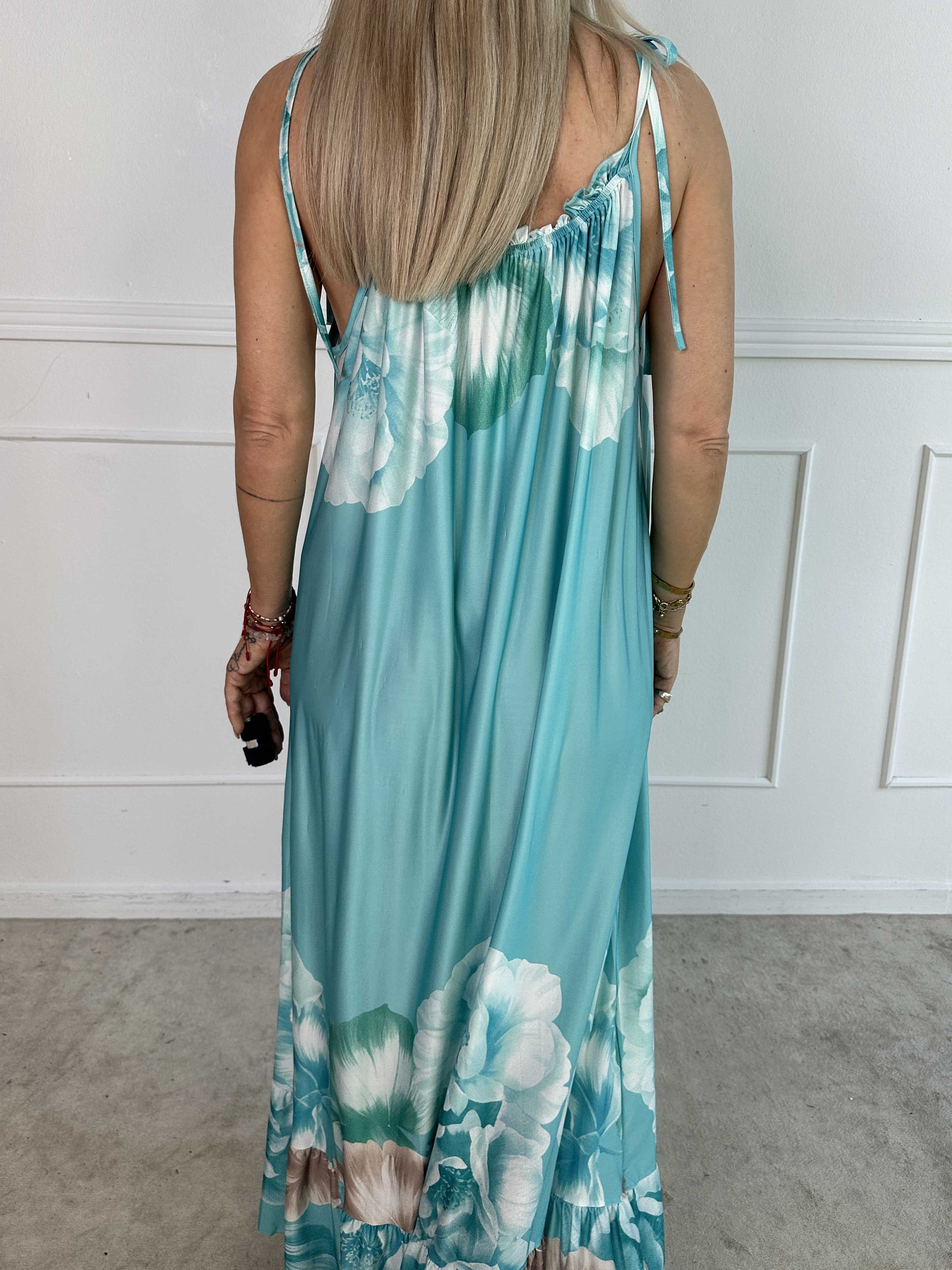 Alba – Let Sommerkjole med Elastiske Stropper og Blomsterprint