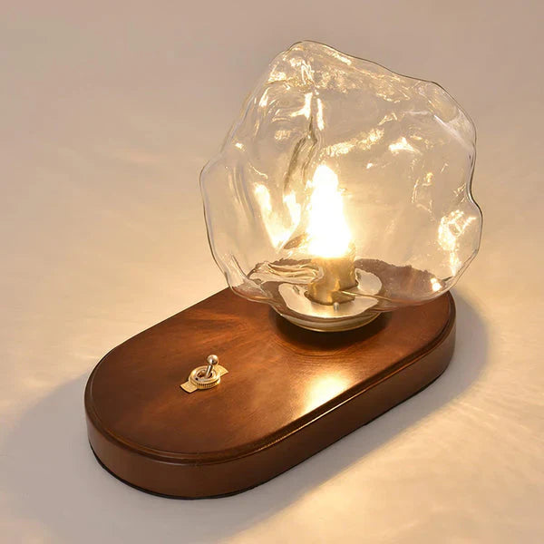 CrystalGlow - kunstnerisk bordlampe i glas