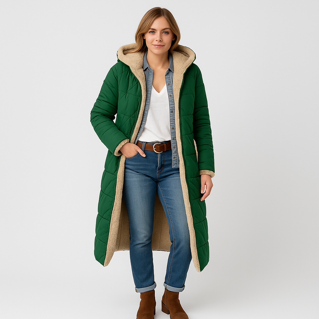 Jackie | Lang Puffer-Trenchcoat